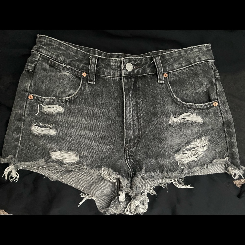 Wrangler. High cheeky black jean wrangler shorts